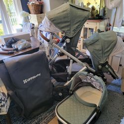 Uppababy Vista double stroller and accessories 