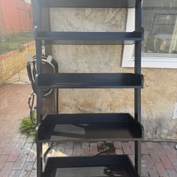 Black Legit Pottery Barn Ladder Shelves