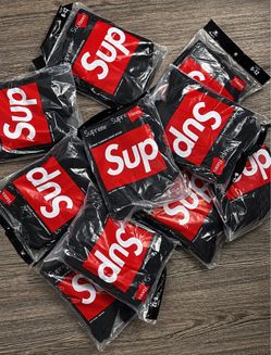 Supreme x Hanes Cushion Crew Socks Black