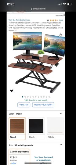 Standing Desk Converter - 32 Inch Adjustable OBO