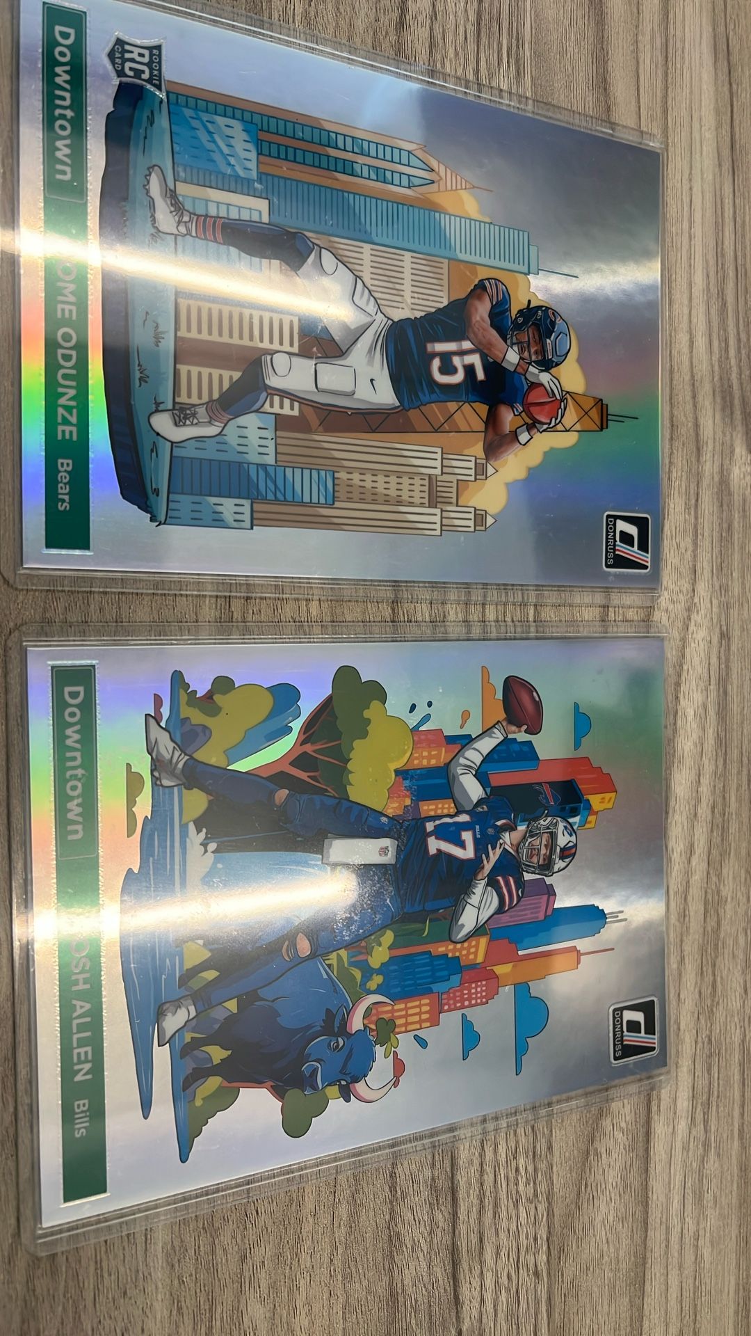2 X 2024 Donruss Jumbo Downtowns - Rome Odunze And Josh Allen