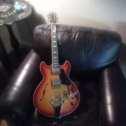 New Semi Hollow Guitar And A Played Lp