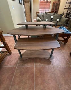 Corner Computer Desk with Multiple Shelves