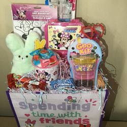 Girls Minnie Mouse Easter Basket