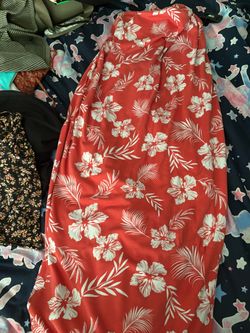 Cute hibiscus printed dress