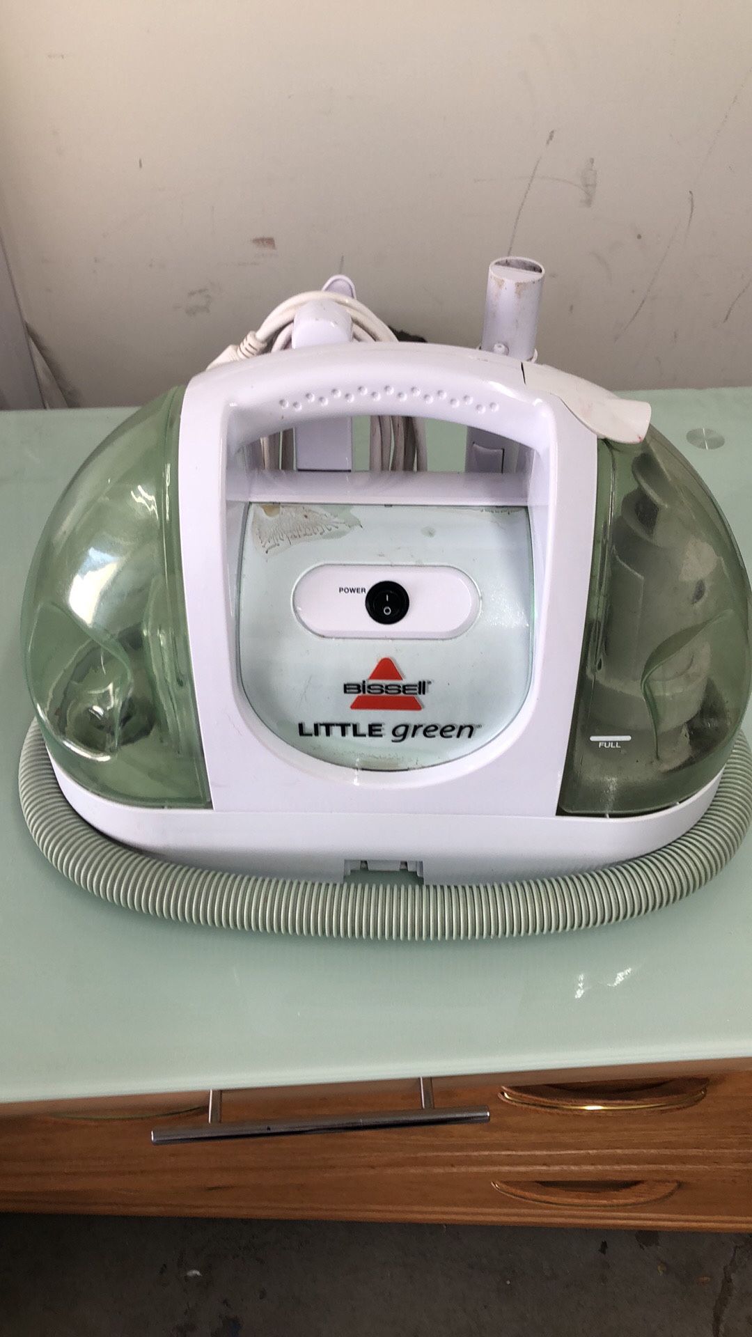 Bissell little green carpet cleaner missing brush works great
