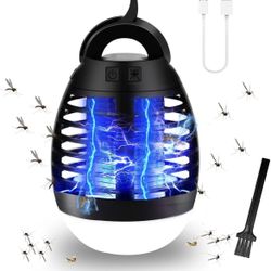 Bug Zapper Outdoor Mosquito Killer Lamp Portable Bug Zapper Rechargeable Camping