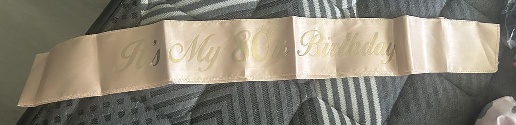 Its My 80th Bday Sash