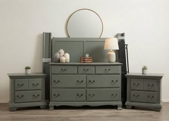 Full Size Bedroom Furniture Set - Dresser, Two Nightstands, Frame- local delivery available