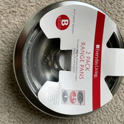 1 Silver Drip Burn Electric Range Pan - about 7.5" diameter end-to-end (like new) 