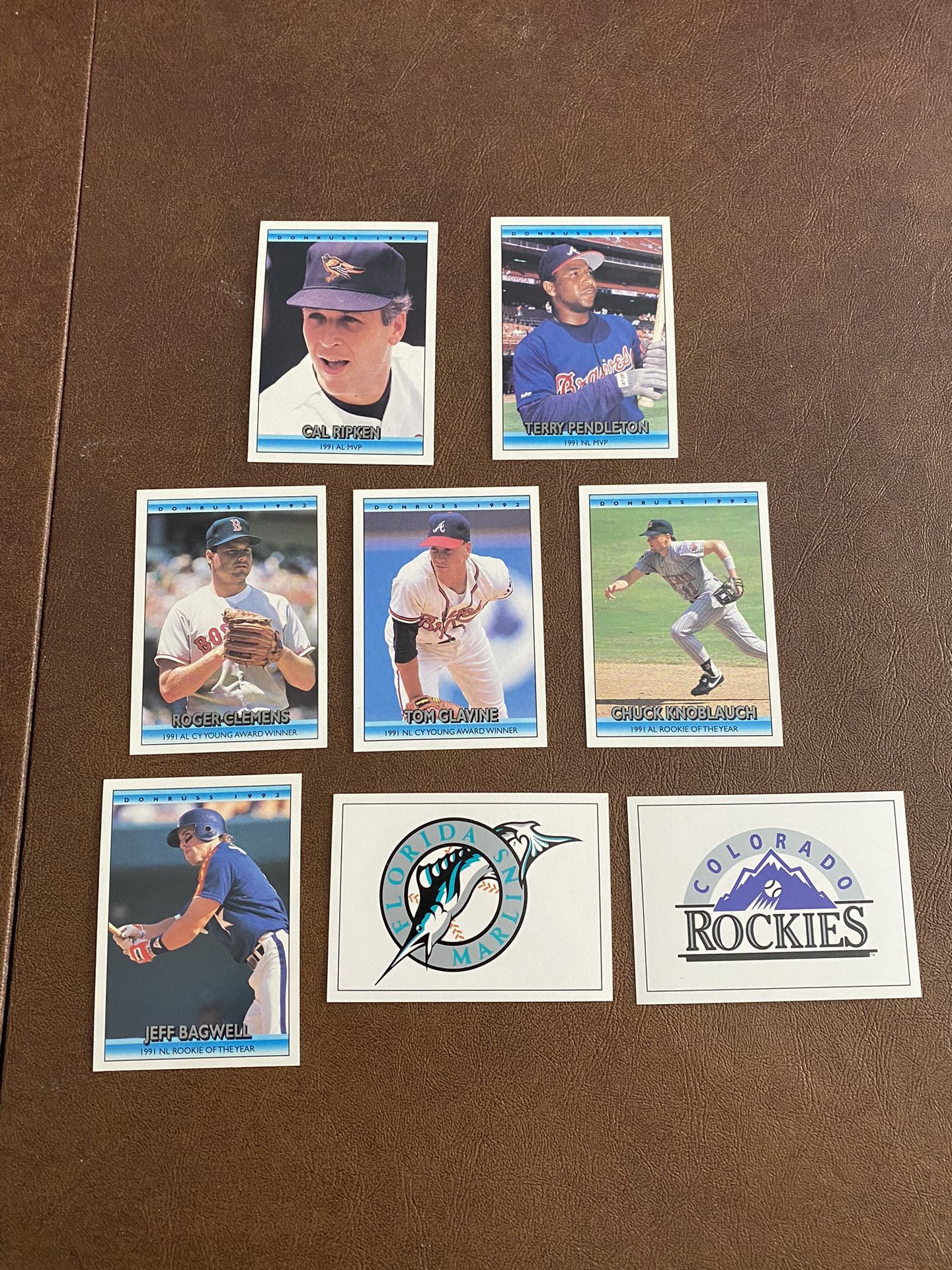 1992 Donruss Baseball 8 BONUS CARDS Complete BC1-BC8 card insert set Cal Ripken