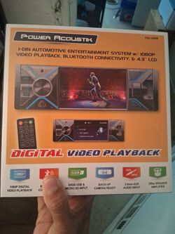 Power Acoustik Bluetooth Car Stereo With Remote Control Backup Camara Ready Brand New In The Box