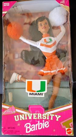 1996 University of Miami Cheerleader African American or Spanish Latina Special Edition Barbie