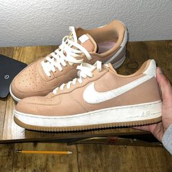 Beige Nike Air Forces Size 11