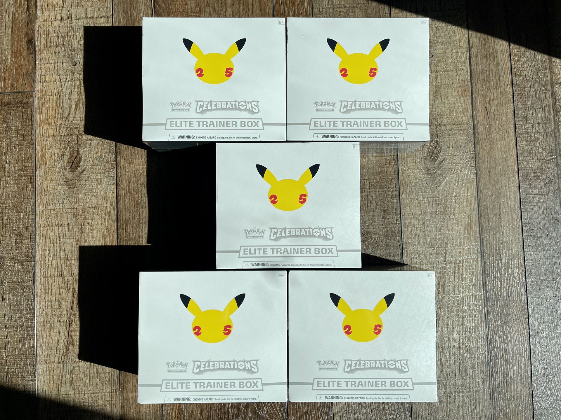 5x Pokemon TCG Celebrations Elite Trainer Box New / Sealed