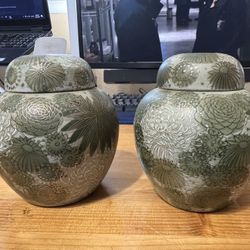 Antique Ginger Jars Made In Japan Post WW2