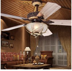 New Tropical Celing Fan Chandelier With Remote Control