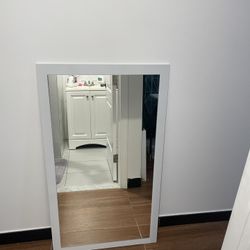 White Floor Mirror
