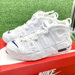 Nike Air More Uptempo White Midnight Navy (GS)