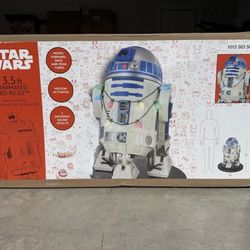 Star Wars Hasbro 3.5ft Animated LED R2-D2 Droid w/ Sound Lights New Collectible