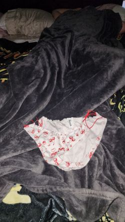 Wife's white panty with cherry print 🍒