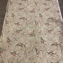 2.75 yards Waverly Fresco Di Fiori Floral on Beige Background Fabric 54” wide (102” long) 