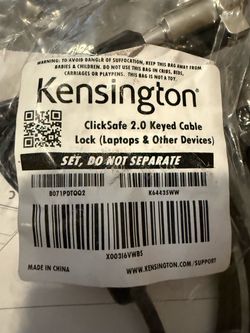 Lot of 59 Kensington ClickSafe 2.0 Keyed Cable Lock