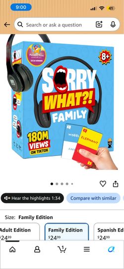 Sorry What?! Family Edition Board Game