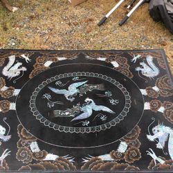Antique Mother of pearl inlay dragon table