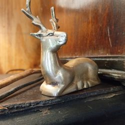 Brass Stag Lying Down 