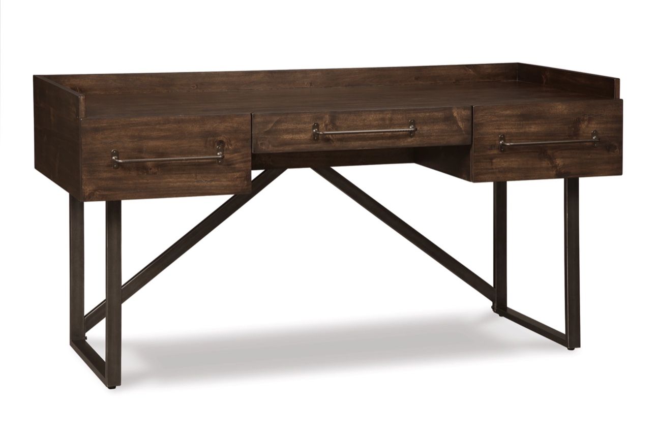 Wood Desk with Drawers