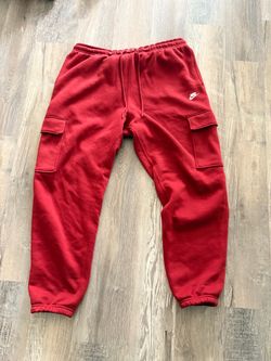 Nike Cargo Fleece Sweatpants Red