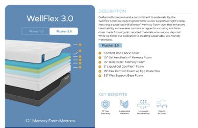 Plush 12” Cooling Memory Foam Mattress – Made in Arizona