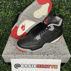 Size 10.5 Men - Air Jordan 4 Retro Bred Reimagined