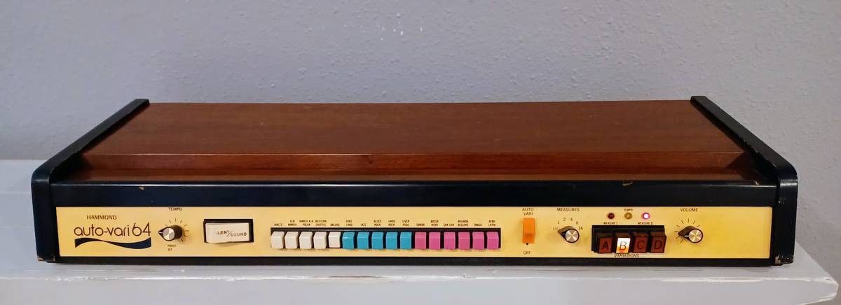 Hammond Auto-Vari 64 Analog Drum Machine Rhythm Unit # 101100 Working