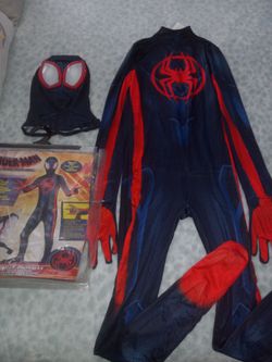 Miles Morales Spiderman Halloween Costume Size L 12-14 Boys