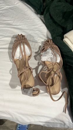 Modatope Nude Strappy Heeled Sandals size 8