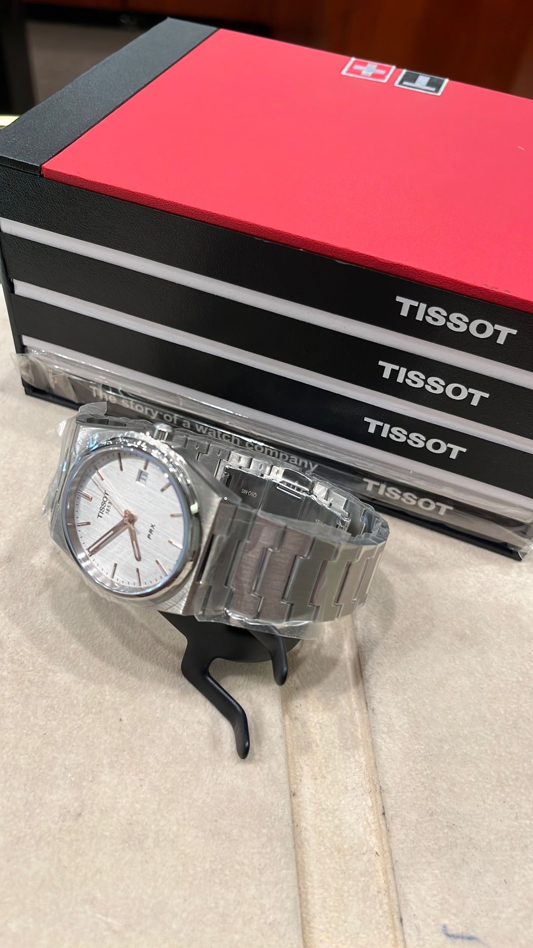 TISSOT PRX QUARTZ SILVER/ROSE GOLD