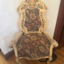 Solid Wood 4 Seater Couch With Chair