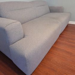 Kirby Sofa by Crate & Barrel Grey Couch  8ft