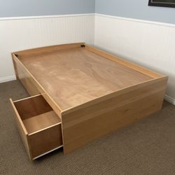 Full Size Wood Platform Bed