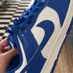 Nike Dunk Low Blue White Men’s Size 9.5 No Box Clean Casual Sneakers