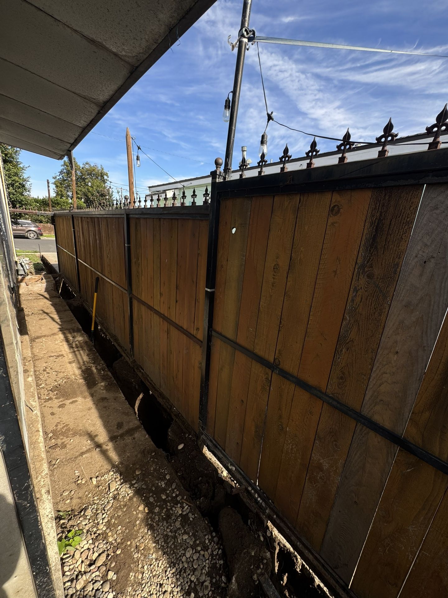Fence , Wood And Metal Fence