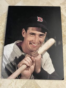 TED WILLIAMS Boston Red Sox Baseball HOF  Gigantic Poster Picture **RARE**
