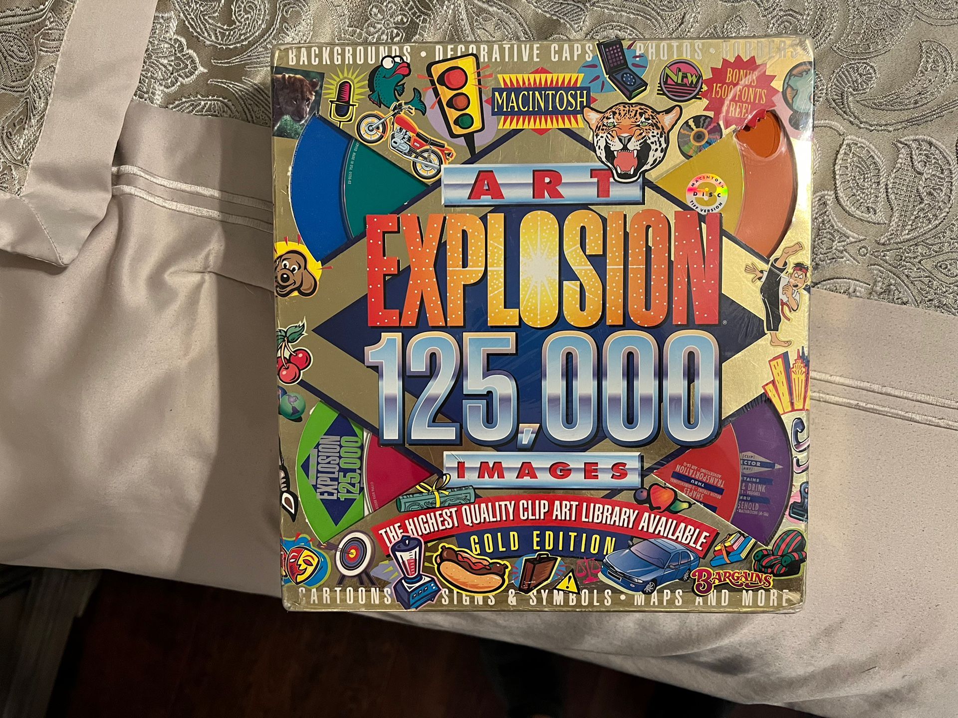 Macintosh Art Explosion GOLD Edition 125,000 PC CD NEW SEALED Images