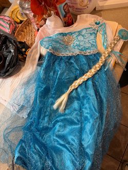 Elsa Frozen Princess Costume Dress with Accessories
