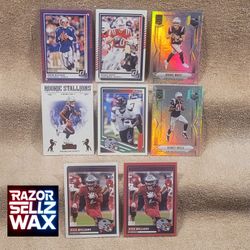 NEW ENGLAND PATRIOTS TEAM LOT (8) NFL FOOTBALL CARDS MAYE BLEDSOE DIGGS MILTON MOSS WILLIAMS PANINI