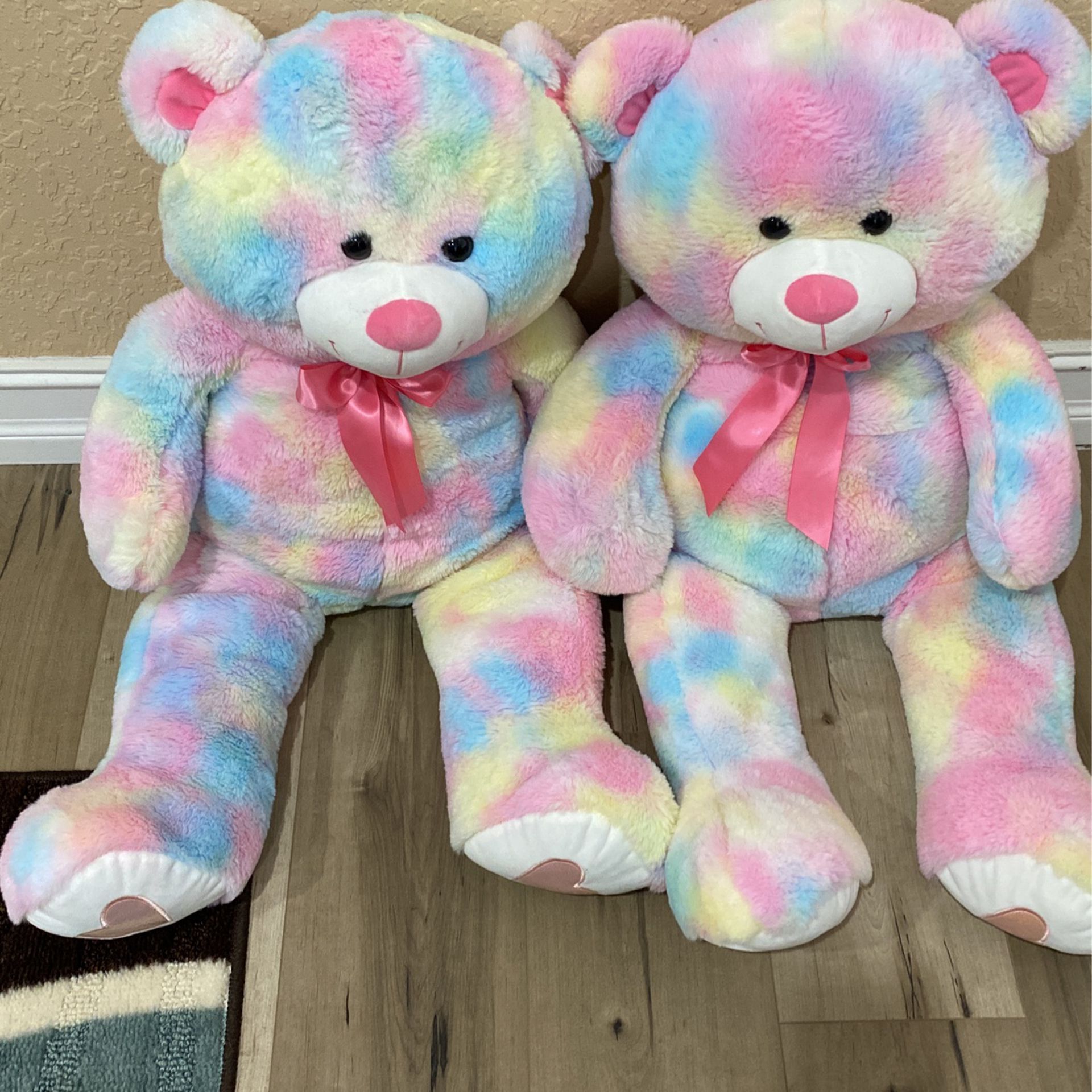 Teddy Rainbow Bears Set Of 2 
