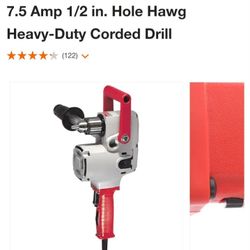 7.5 Amp 1/2 in. Hole Hawg
Heavy-Duty Corded Drill
