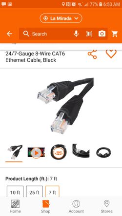 CAT6 Ethernet patch cable